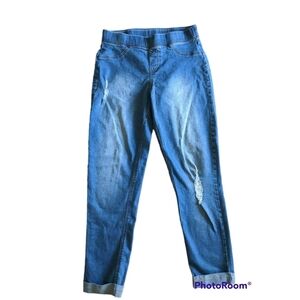 Distressed Jeans Leggings by No Nonsense